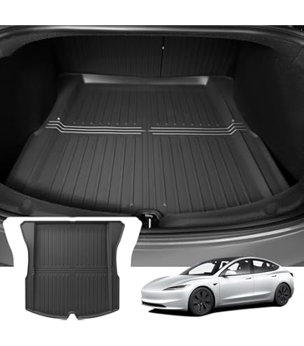 Tappetino Bagagliaio Per Tesla Model Y 2020-2024 | Copertura Totale | Anti-Scadimento | Pelle PU - Foto 4