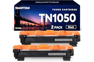SMARTOMI 2PK TN1050 Compatible Black Toner Cartridges Brother TN1050 for used with Brother HL-1110 HL-1112 HL-1212 HL-1210 DCP-1510 DCP-1610 DCP-1612 DCP-1512 MFC-1810 MFC-1910 Series Printers