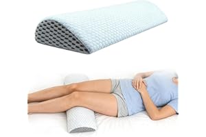 Halvmåneformad Benkudde i Memory Foam, Ergonomisk Knäkudde för Sömn, Stöd för Rygg, Höft och Ländrygg, Tvättbart Överdrag