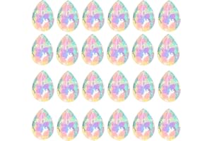 MELEAGER Cristallo Acchiappasole, 24 Pezzi Cristalli Appendere, Gocce Cristallo Prisma 38 mm, Acchiappaluce per Lampadari a Sospensione, Finestre, Giardino, Progetti Artigianali, Decorazioni per Matrimoni