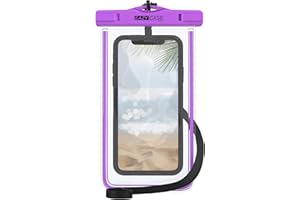 EAZY CASE - wasserdichte Unterwasserhülle Lila Schutzhülle Handyhülle Universal Unterwassertasche Hülle Handy Tasche wasserfest Universalhülle für alle Modelle bis 6,7 Zoll mit Umhängeband in Schwarz
