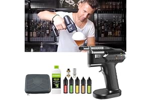 Ddasam Pistola affumicatrice,Pistola Infusore di Fumo Alimentata Via USB, Kit Pistola Bolle per Affumicatore di Cocktail, Generatore di Fumo Freddo Elettrico Portatile, Macchina Affumicatrice