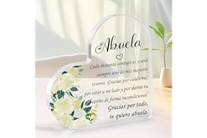 KARYLLENA Regalos de Madre Abuela Regalo Abuela Original Placa Acrílica para Abuela Regalos para Abuelas Regalos Abuela Regalo Abuela Cumpleaños Regalos Jubilacion Regalo Jubilacion Regalos Originales Bautizos