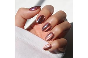 Glamnetic Press On Nails - Magnetic Moscow | Short Oval Fake Nails with a Cat-Eye Magnetic Velvet Finish, Salon Quality Halloween Nails | 15 Sizes - 30 Nail Kit with Glue