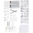 Folany Heat Shrink Sheet Set, Shrinky Dink Paper Transparent Color with Colored Pencils Bead Chains for Decorations Making for Jewelry Making for Key Chains Making