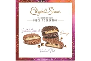 Elizabeth Shaw Biscuit Gift Pack – Milk and Dark Chocolate Biscuit Selection – Includes Salted Caramel, Chocolate Orange, and Fruit & Nut