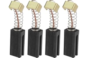 The Lord of the Tools 4Pcs Grooved Carbon Brushes Compatible with Aldi Compatible with Einhell 17mmx8mmx6mm Replacement Power Tools Motor Brush Black