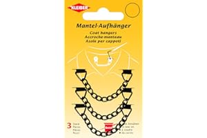 Kleiber + Co.GmbH Mantel-Anhänger 3er-Set, Metall, schwarz, ca. 8,3 cm x 1,1 cm