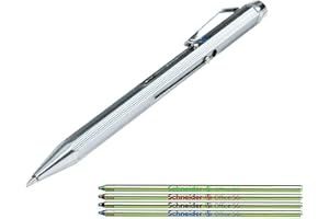 WEDO Stylo à bille 4 couleurs avec mécanisme coulissant (stylo + mines de rechange)