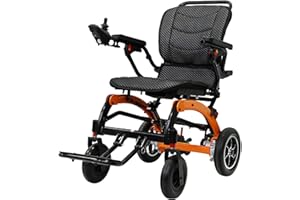 LOKTCH Elektrischer faltbarer Leichtgewicht-Rollstuhl - mit abnehmbarer 10AH Lithium-Batterie und 500W bürstenlosem Motor, Nettogewicht nur 17kg, 150kg Belastbarkeit und bis zu 20km Reichweite.