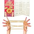 Cats Cradle Portable Retro 90s String Game, Neon Orange and Yellow, Approx Length 1.6m (160cm), Trick Manual Included, Great for Motor Skills, Imagination, Creativity, Playing Solo and with Friends