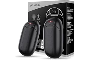 ALTRONIA Scaldamani ricaricabile, magnetico, elettrico, 7 ore, 3 livelli di calore fino a 56 °C, ricarica USB-C, per Raynauds, golf, sport all'aria aperta, regali tecnici per lui e lei