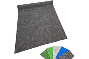 MadeInNature, Gazon synthétique Extérieur, PREMIUM, Gazon artificiel, faux gazon au mètre, Idéal pour terrasse balcon et jardin, Anthracite 1,33x3m