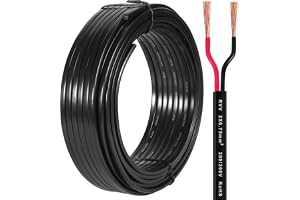 D-TECH 2-ledars kabel för släp 10M, 2-trådig fordonskabel, 5V-80V Platt kabel med 2 ledare för bil, lastbil, traktor, båt, hu