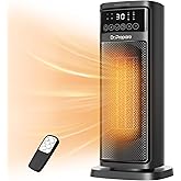 Dr.Prepare Stufa Elettrica Potente 2000W Modalità ECO Oscillazione 60° 12H Termoventilatore Ceramico Silenzioso per Camera da