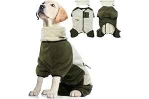 PUMYPOREITY Cappottino Pile Cani,Pullover Cani Maglioncino per Cani Felpa Pile Chihuahua Maglietta Cani Vestito Cuccioli Morbido Abito Confortevole Veste Caldo Pigiama Vestito a 4 Zampe (Beige,XL)