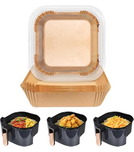 Mokaskaidj 200Pcs Papier Cuisson Air Fryer Carré pour Casseroles(20-25cm) et Papier Plat(19.5cm) pour Air Fryer Accessoires (100 100 | Carrées Perforé Mokaskaidj 200Pcs Papier Cuisson Air Fryer Carré pour Casseroles(20-25cm) et Papier Plat(19.5cm) pour Air Fryer Accessoires (100 100 | Carrées Perforé