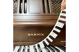 STLOVe® Piano Keyboard Stickers, 88 key Beginners Keyboard Note Chart, Black Staff Paper Piano Practice Aids, Piano Labels Cover Four Octaves for Medium to Full Size Piano Keyboard