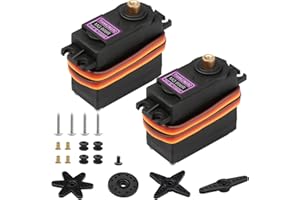 yusvwkj RC Servo MG996R Servo 2Pcs Metal Gear High Speed Torque Digital Servo Motor for RC Helicopter Airplane Car Boat Mechanical Arm Biped Robot Waterproof