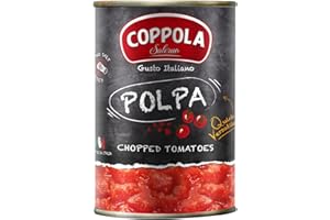 COPPOLA SALERNO Polpa Coppola, Tomates hachées - sans sel ajouté 400g (Pack de12)