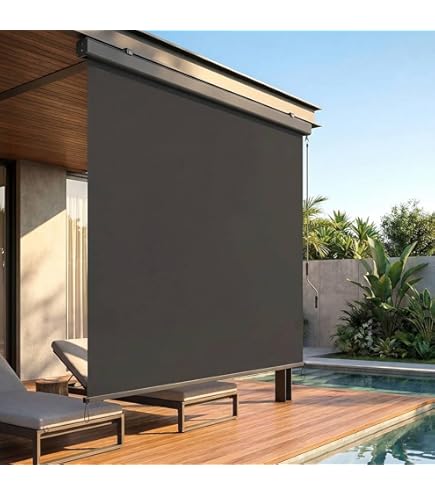 Verticale luifel MCW-F42, 250x180cm, zwart Verticale luifel MCW-F42, 250x180cm, zwart