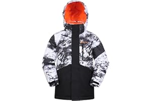 Mountain Warehouse Himalayan Kids Waterproof Ski Jacket - Breathable Childrens Coat withTaped Seams & Detachable Hood - Snowboarding