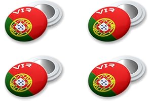 VERY IMPORTANT RUNNER - Porta Pettorale Running. Fissaggio pettorali robusto, Calamite per Pettorale con Bandiera Portogallo, Pack di 4 Magneti Pettorale Running e Triathlon, Accessori per Corridori