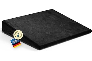 ‎FLIPLINE FLIPLINE Wedge Cushion with Breathable Non-Slip Velvet Cover [Optimum Hardness] - Airflow Seat Cushion for Office Chair, Wedge Cushion for Car, Home, Office - Seat Wedge Cushion