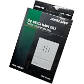 Akelsan Kanarya Kapı Zili AK-902 &ndash; 3 Sesli, 12V AC, 11x8x2 cm &ndash; Zil Trafosu ile Uyumlu, Kolay Montaj