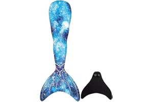 GNFUN Coda da Sirena Bambina Costume da Bagno della Ragazza con Monopinna per Nuotare, Adatta a Bambina, Bambino ed Adulti 110-170cm