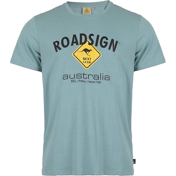 ROADSIGN australia Herren T-Shirt lässiges Motiv mit maritimem Charakter und lockerer Passform grün