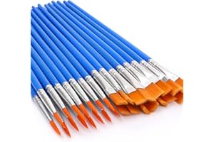 UPINS 30 Pcs Paint Brushes, Small Brush Bulk for Detail Painting