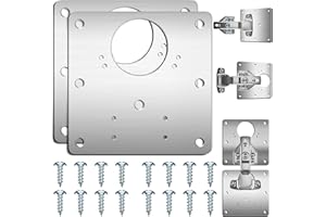 YICEN Hinge Repair Plate,2PCS Cabinet Hinge Repair Plate with Customized Screws,Stainless Steel Kitchen Cupboard Door Hinge Repair Brackets with Holes