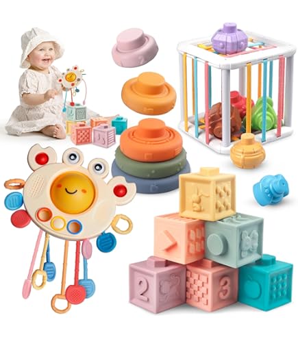 Idée Cadeau Enfant Cube D'Activité Bébé 6 En 1 Montessori - Jouet Éducatif 1 -3 Ans | Voyage, Apprentissage Sensoriel Développement Motricité Fine