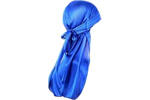 WLLHYF Silk Durag Long Tail Durag Breathable Pirate Headwraps Cap for 360 Waves Soft Bandana Turban Hat Hair Loss Chemo Cap for Women Men Hip-hop Everyday Decoration