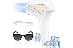 AHYBZN Laser Haarentfernung,IPL Geräte Haarentfernung mit Eiskühlfunktion, 999.999 Blitze, Schmerzloser IPL-Haarentferner, Frauen-Haarentfernungsgerät für Achselhöhlen, Beine, Arme, Bikinizone…