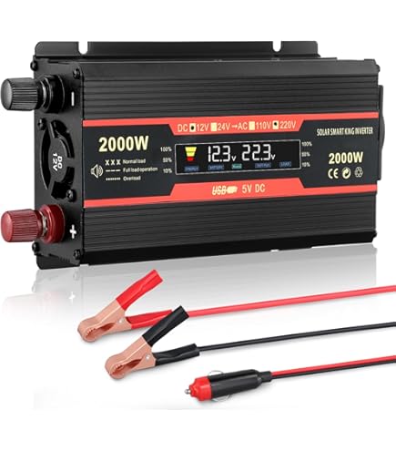 INVERTER 12V A 220V 1000 WATT PRESA USB TRASFORMATORE PER CAMPER - Foto 9