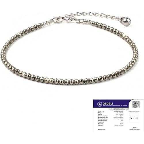 Astrotalk Raw Pyrite Anklet | Stone of Money, Protection & Power | Pyrite Anklet for Women | Best Gift Items | Spiritual Jewellery for Women