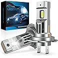 Sycreek H7 LED Headlight Bulb,24000LM 6500K Cool White,Enhanced Edition H7 Headlight Car High or Low Beam Conversion Kit,1:1 Mini Size with Cooling Fan Plug and Play,Pack of 2