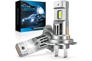 Sycreek Bombilla H7 LED, 【2023 Mejorado】 24000LM 6000K Blanco Frío 400% Súper Brillante Kit de Conversión de Coche H7 LED con Ventilador, 2 Bombillas H7
