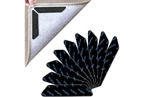 30 Pezzi Tappetino Antiscivolo Per Tappeti QWORK - Adesivo A Doppio Strato, Per Pavimenti Laminato, Legno, Piastrelle