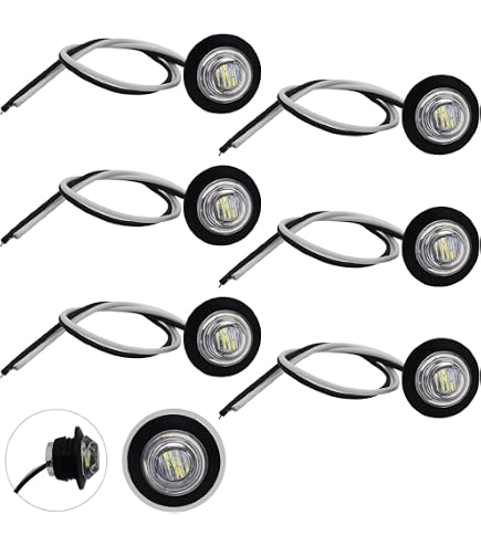CTRICALVER Luces LED Rojas Para Camión 3/4 Pulgada - Kit De 6 Luces Marcadoras Impermeables Para Vehículos, Remolques Y Camionetas (Rojo)