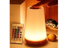 GKCI Touch Lamp, Portable Table Sensor Control Bedside Lamps with Quick USB Charging Port, 5 Level Dimmable Warm White Light