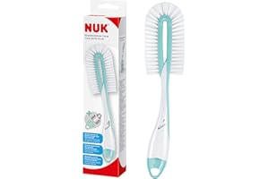 NUK - Cepillo Giratorio para biberones para Limpieza Completa y Suave de biberones, Incluye Cepillo para pezones, 1 Pieza