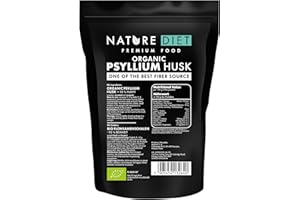 Nature Diet Bucce di Psillio BIO | 450 g | 95% Purezza | Alto Contenuto di Fibre | Vegano & Senza Glutine | Certificato Biologico UE | di Nature Diet