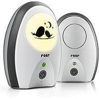reer 50070 Babyphone Rigi Digital – 300m Reichweite, abhörsicher, strahlungsarm, mit Nachtlicht und Gegensprechfunktion, weiß