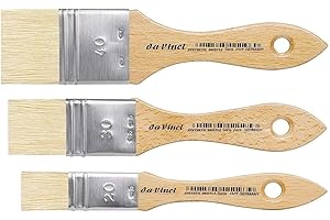 DaVinci ESPACE BEAUX ARTS da Vinci Serie 2470-2429,Breite Pinsel,Hobby Synthetikpinsel, Set 3pcs,flach Size 20mm.30mm.40mm .Made in Germany.