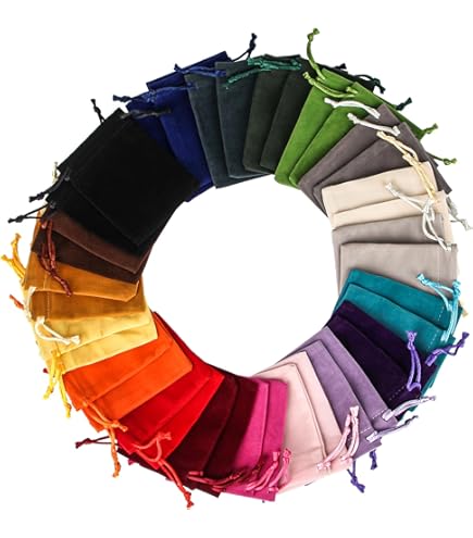 Sacchetti Velluto Per Gioielli - 20 Pezzi, 7x9cm, 5 Colori, Con Coulisse - Foto 9