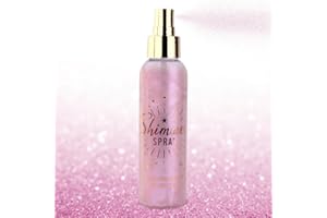VOLLUCK Glitter Spray, di Lunga Durata Brillantini per Capelli Corpo Viso, Gitter Make up per Carnevale Halloween Natale 110 ML (Viola)