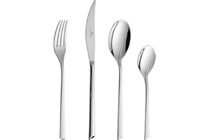 ‎GERLACH Gerlach Flames Zestaw sztućców na 6 osób do mycia w zmywarce ze stali nierdzewnej Eleganckie sztućce Nóż Widelec Łyżka Łyżeczka Sztućce stołowe Błyszczące Nierdzewne 30 x 27 x 5 cm 24 szt.